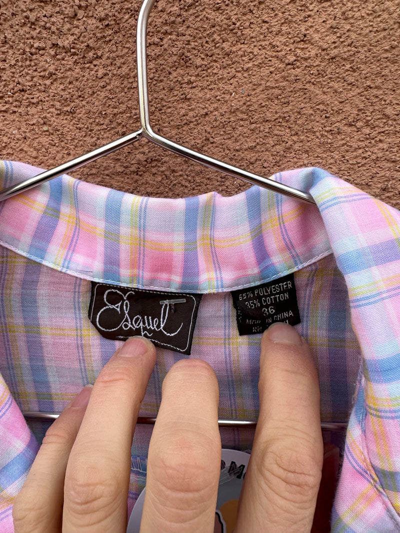 Esquel Pink Plaid Blouse