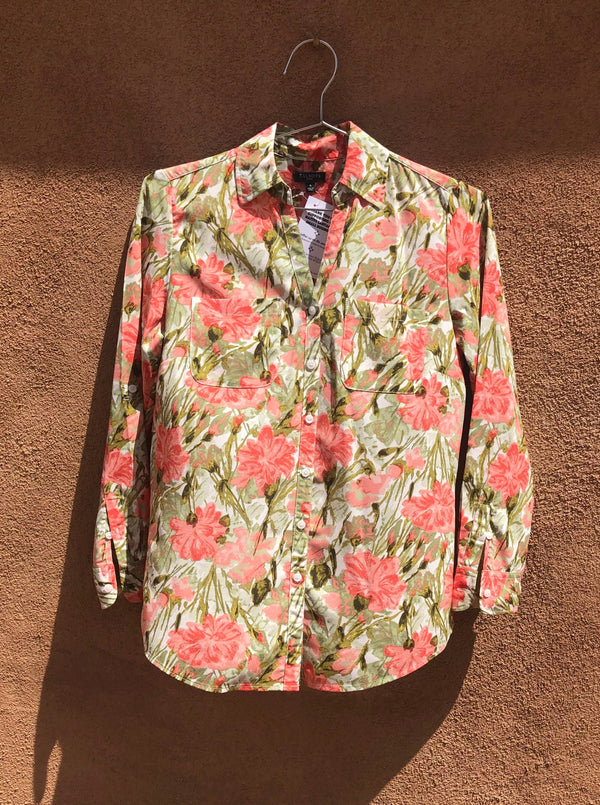 Talbots Floral Long Sleeve Blouse - Small