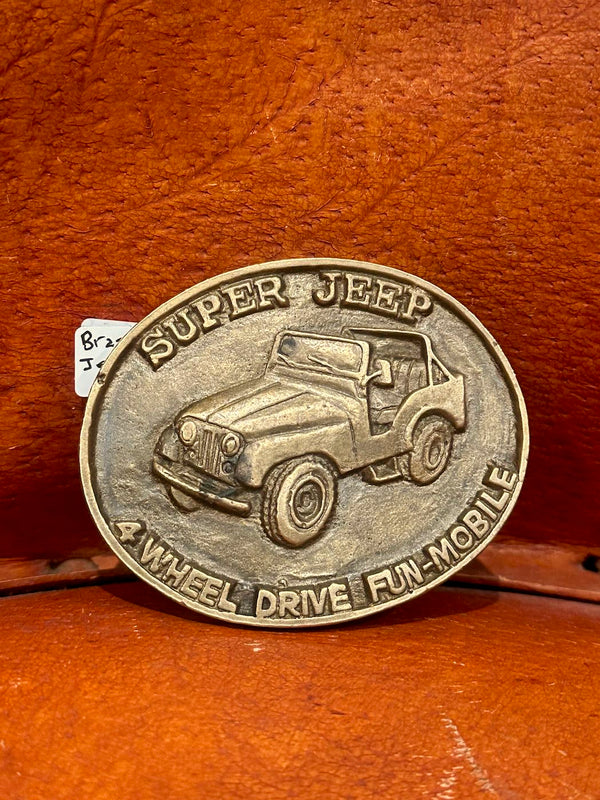 Brass Super Jeep Belt Buckle
