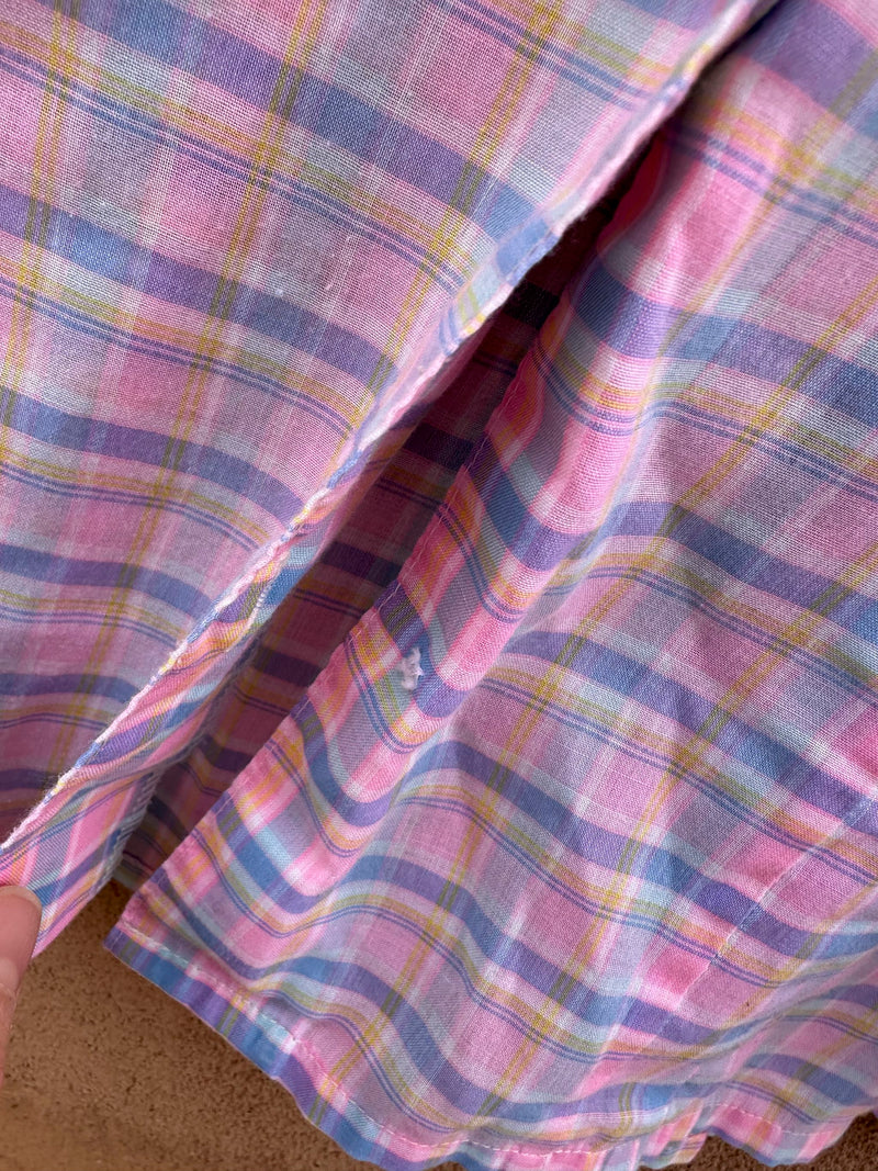 Esquel Pink Plaid Blouse