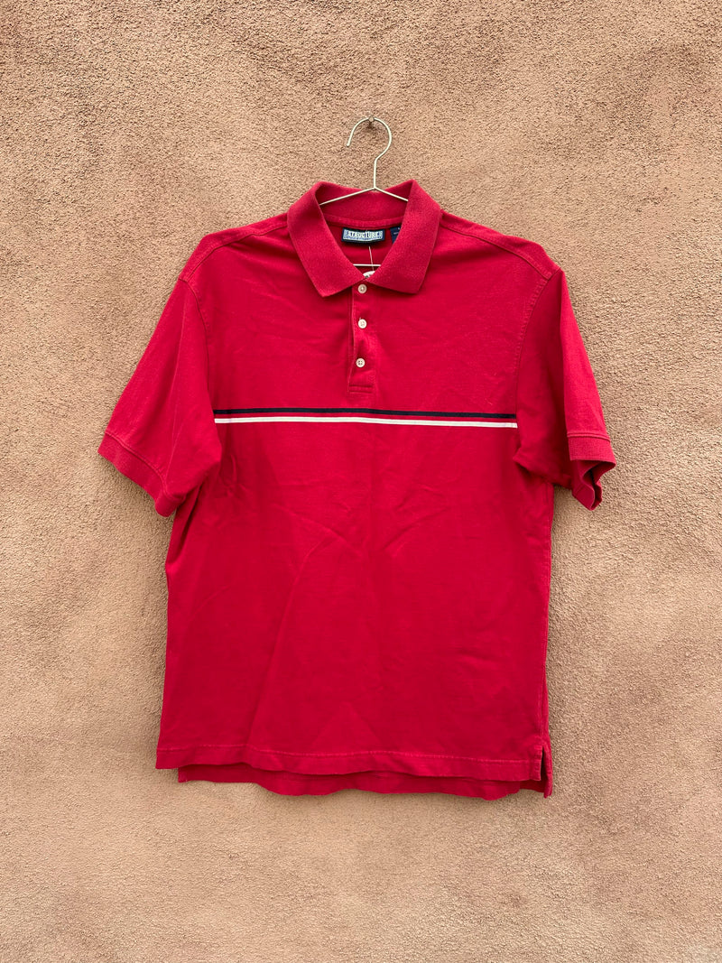 90's Red Structure Polo Shirt