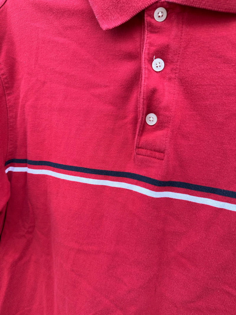 90's Red Structure Polo Shirt