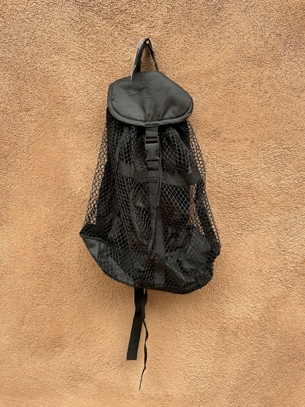Mesh Nylon Black Backpack