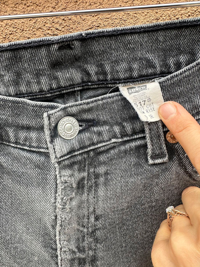 Faded Black 1980's Levi's 517 Jeans, 9 jr. miss, 26" waist