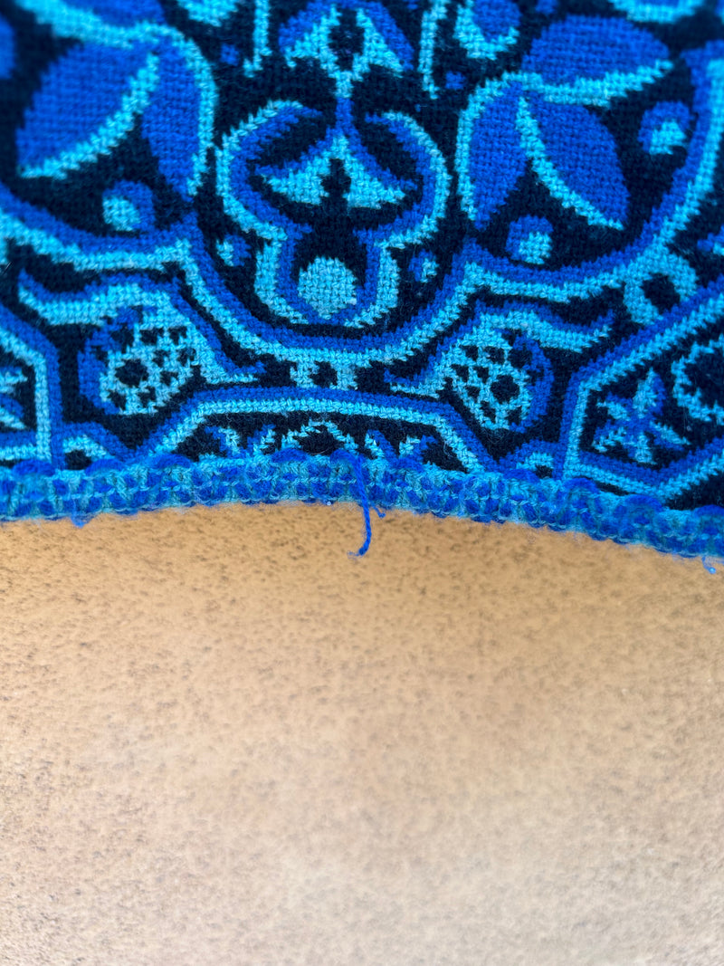 Blue 1960's Tapestry Cape "Carpet Cape"