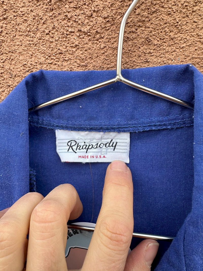 1980's Blue Rhapsody Blouse