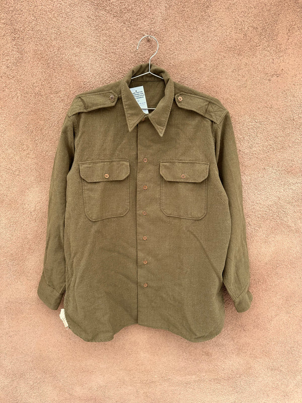 Drab Green WWII Wool U.S. Army Shirt