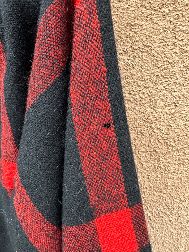 Black & Red Van Heusen 100% Wool Shirt