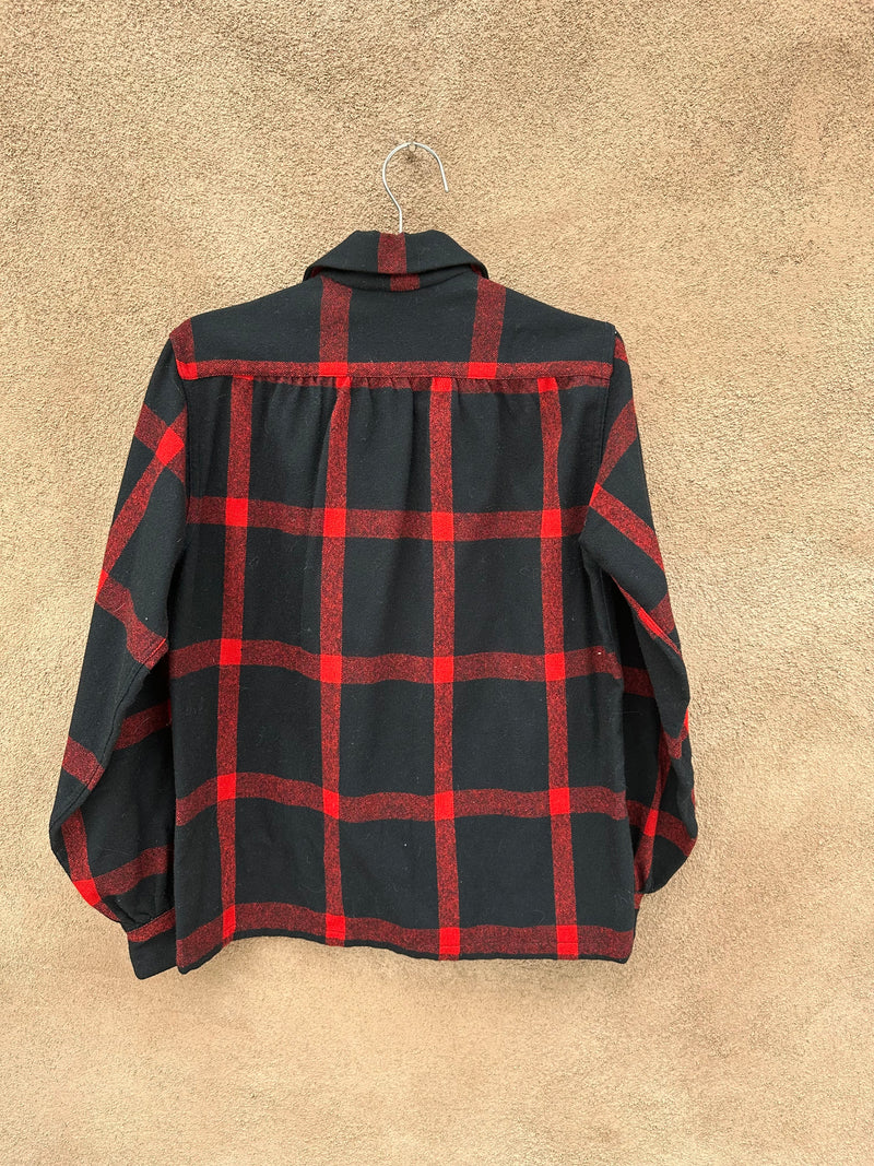 Black & Red Van Heusen 100% Wool Shirt