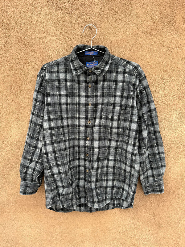 Gray/Black Plaid Pendleton Wool Shirt