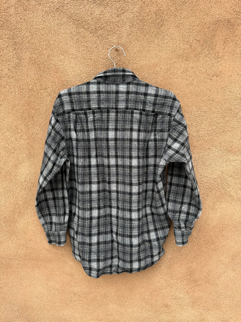 Gray/Black Plaid Pendleton Wool Shirt