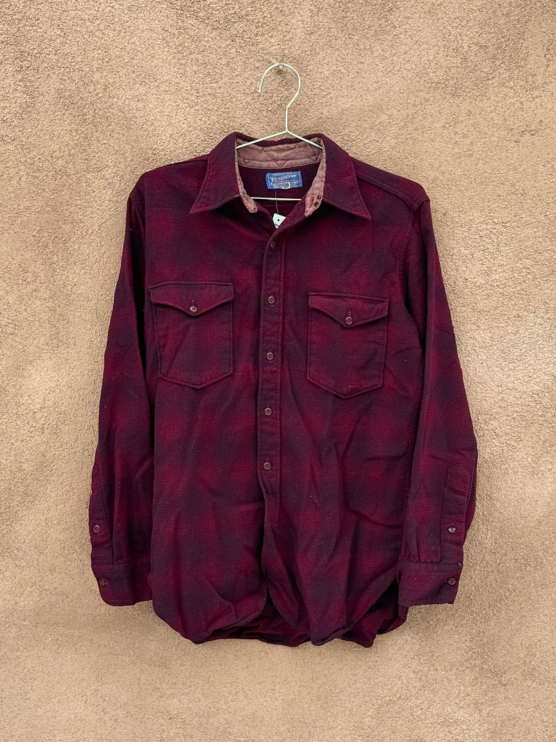 Maroon Pendleton 1950's Wool Shirt