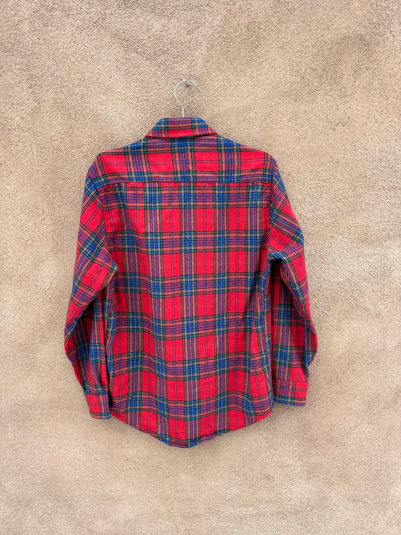 Fieldmaster Plaid Wool Blend Flannel Shirt - Medium
