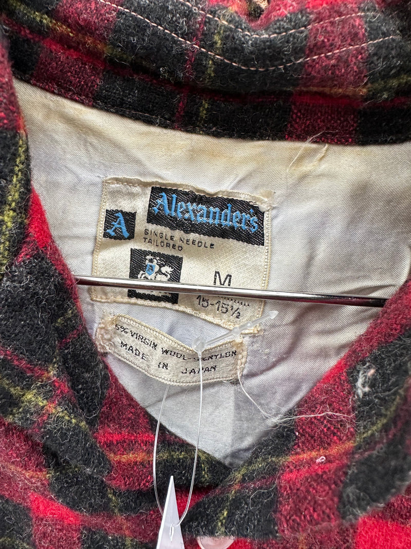 1960's Alexander's Wool Blend Flannel Shirt - as is