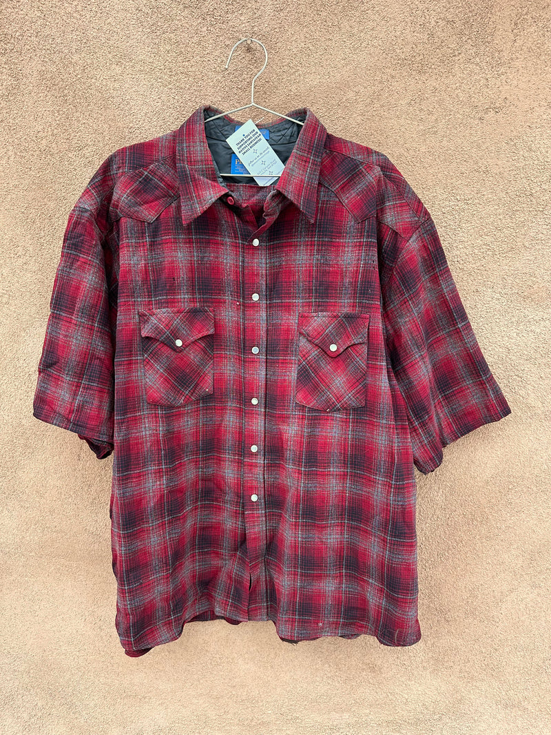 Short Sleeve Red/Gray Plaid Pendleton - XXL - as is