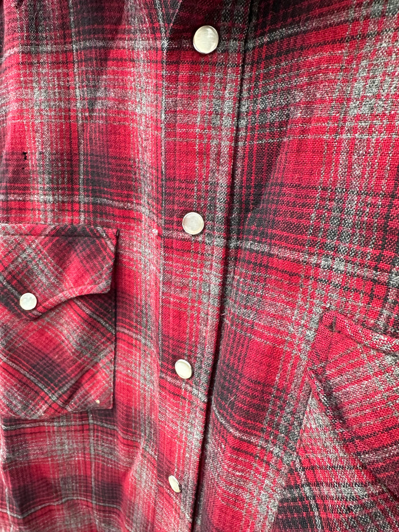 Short Sleeve Red/Gray Plaid Pendleton - XXL - as is