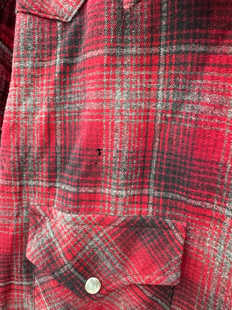 Short Sleeve Red/Gray Plaid Pendleton - XXL - as is