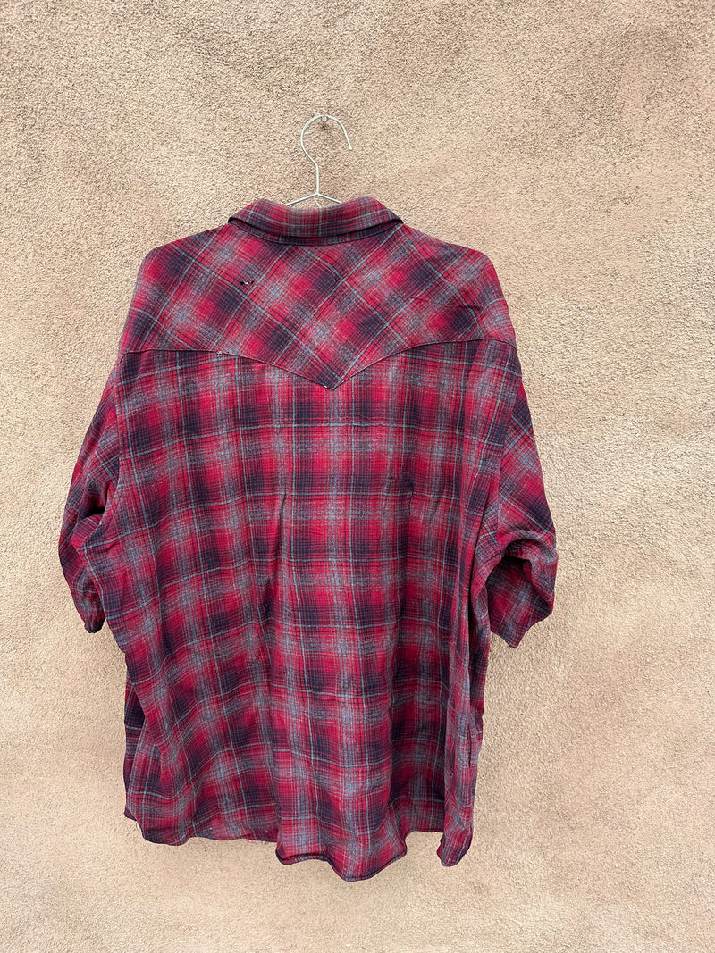 Short Sleeve Red/Gray Plaid Pendleton - XXL - as is