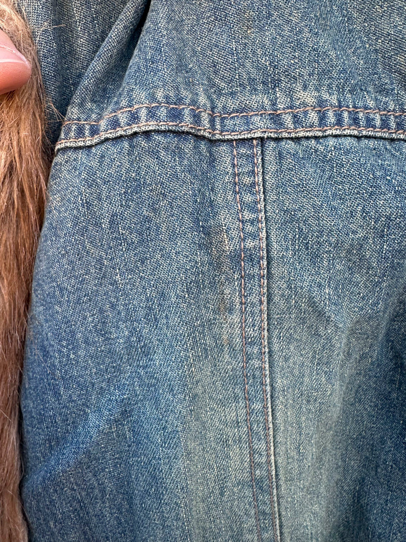 Mixit Denim Jacket with Faux Fur - Large