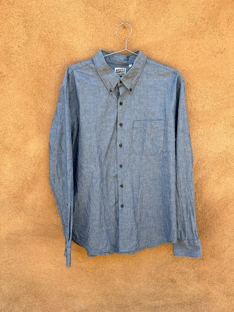 Naked & Famous Denim Button Up Long Sleeve Shirt