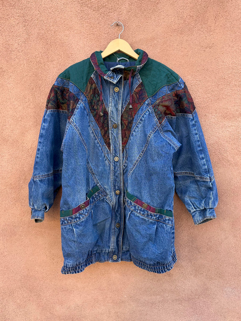 Current Seen Denim Tapestry Quilted Jacket
