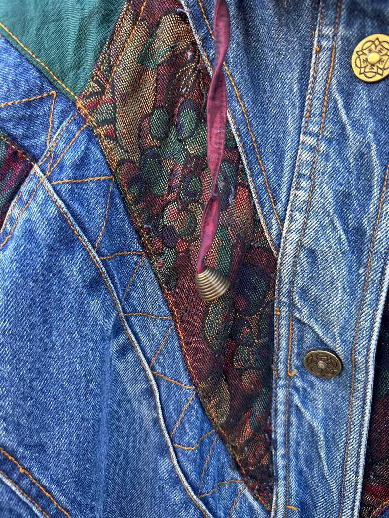 Current Seen Denim Tapestry Quilted Jacket