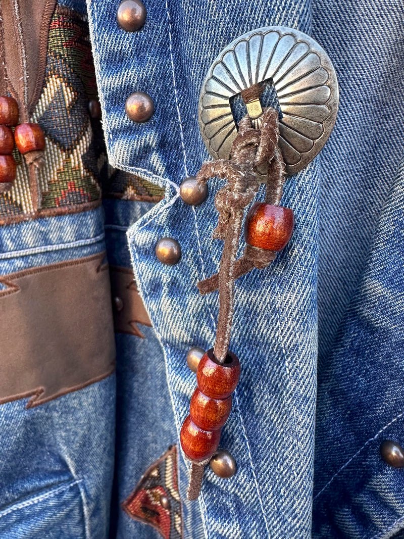 Denim Designs Limited Denim & Southwest Tapestry Jacket
