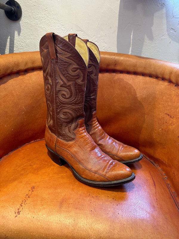Pandandle Slim Reptile & Leather Cowboy Boots - Men's 10.5D