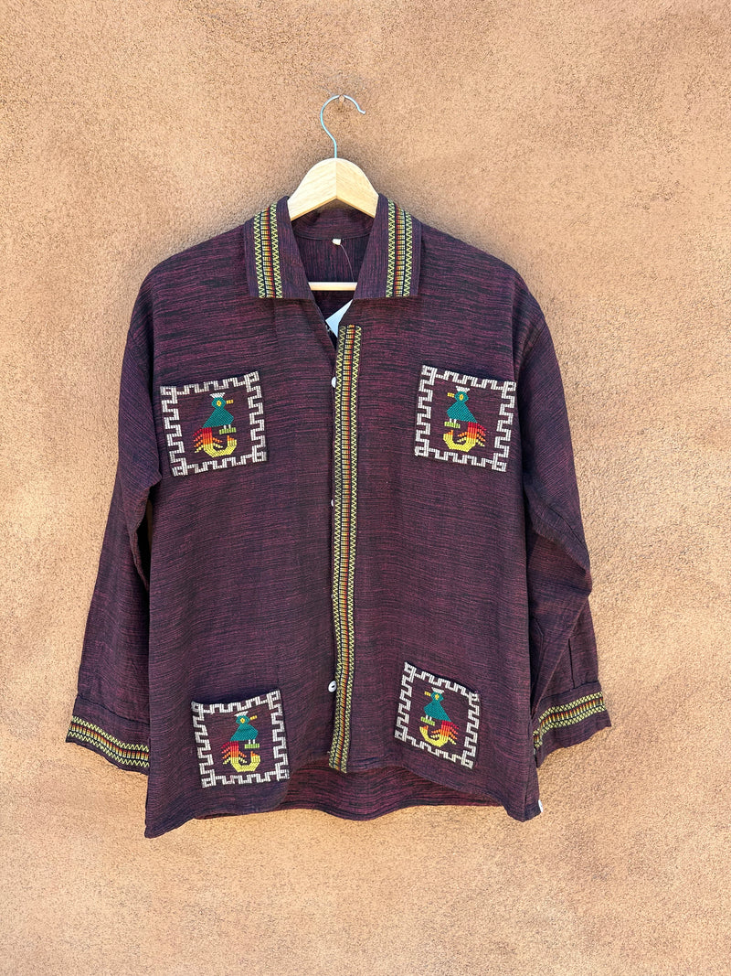 1960's Guatemalan Embroidered Textile Shirt