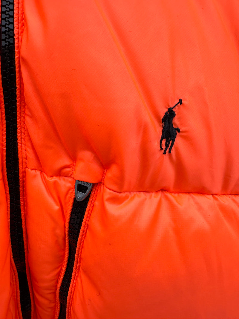NWT Polo by Ralph Lauren Hunter Orange Down Filled Puffer Jacket - Sportsmen Respect Wildlife Patch