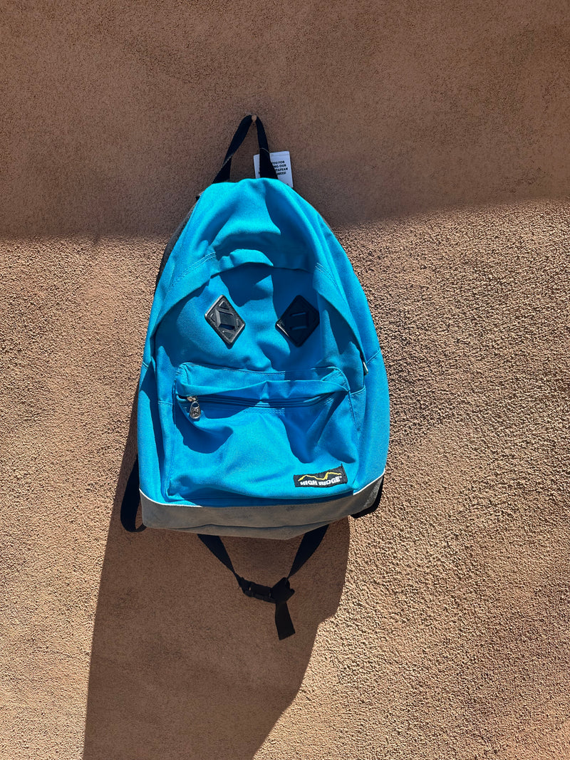 High Ridge Sky Blue Backpack with Gray Suede