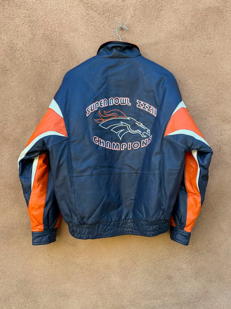 Denver Broncos XXXII Super Bowl Champions 97/98 Leather Jacket