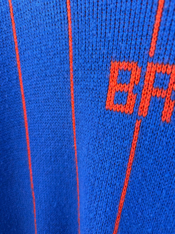Blue with Orange Pinstripes Denver Broncos Cliff Engle Sweater