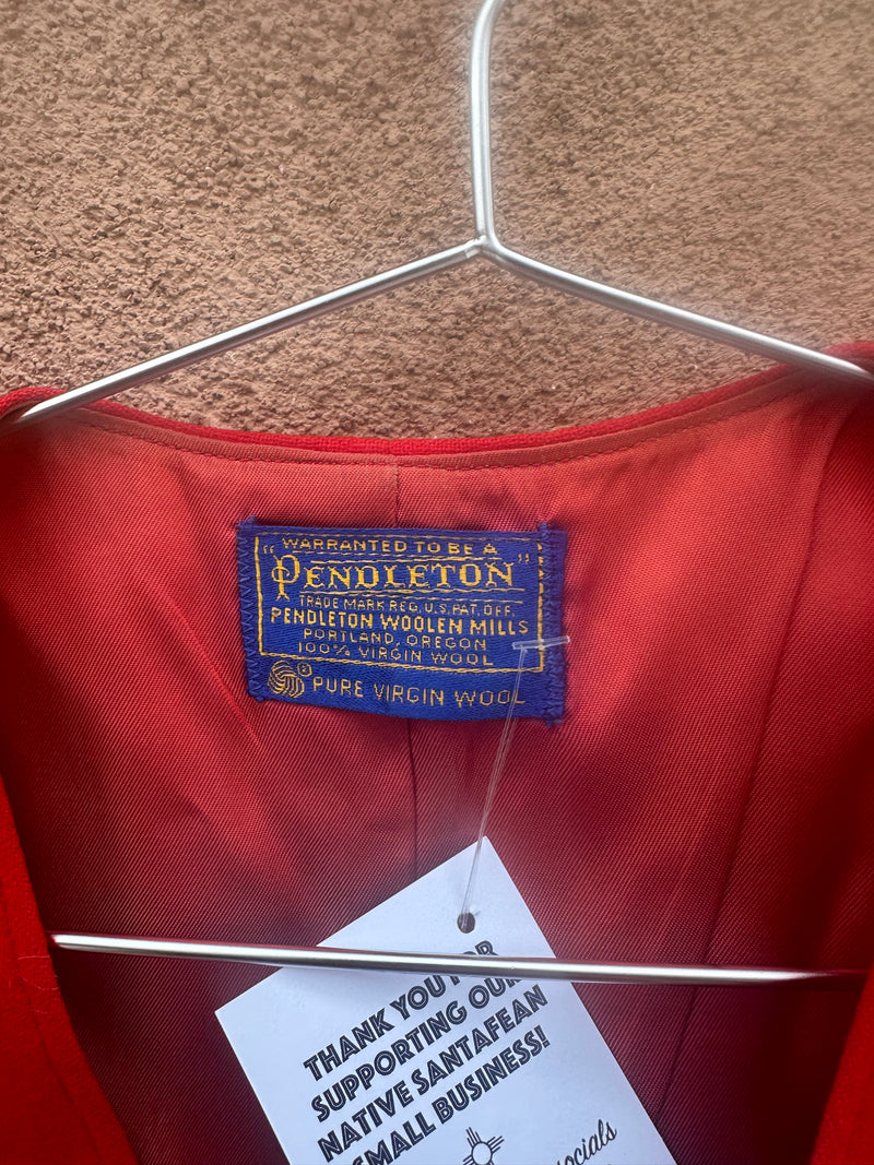 Red Pendleton Wool Vest