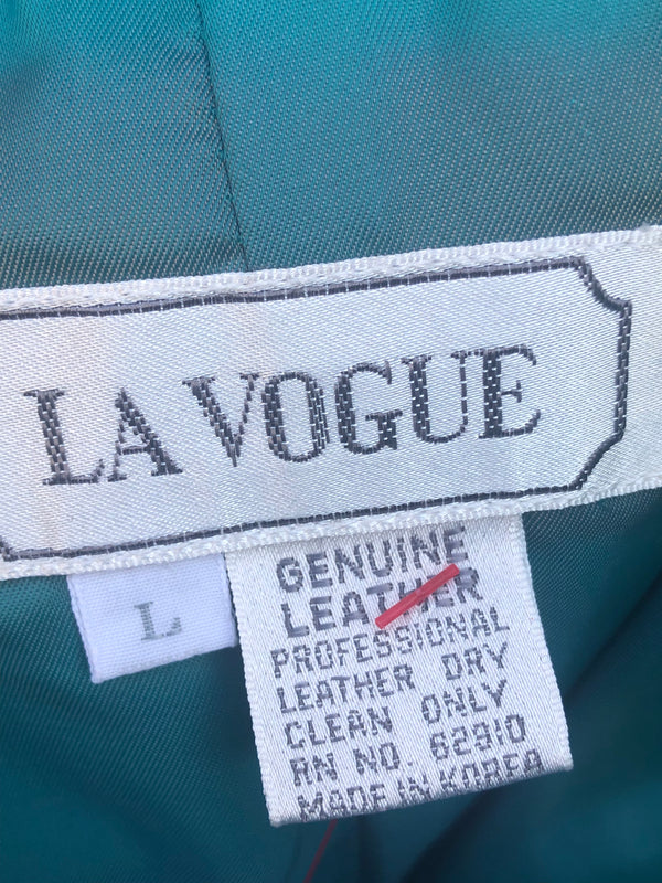 Blue Suede Skirt by LaVogue - Large