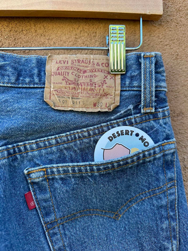 Levi's 501 Rare Blank R Tab 0115 Jeans 1980's Era, Made in USA