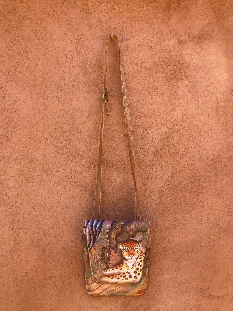 Anuschka Leopard Crossbody Purse