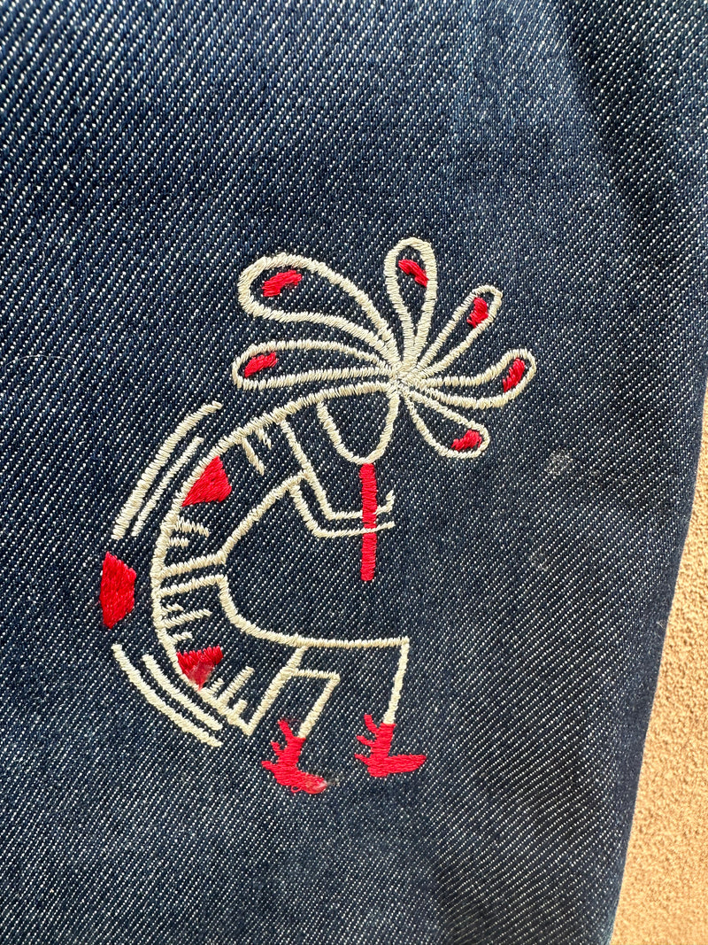 Denim Purse with Embroidered Kokopelli