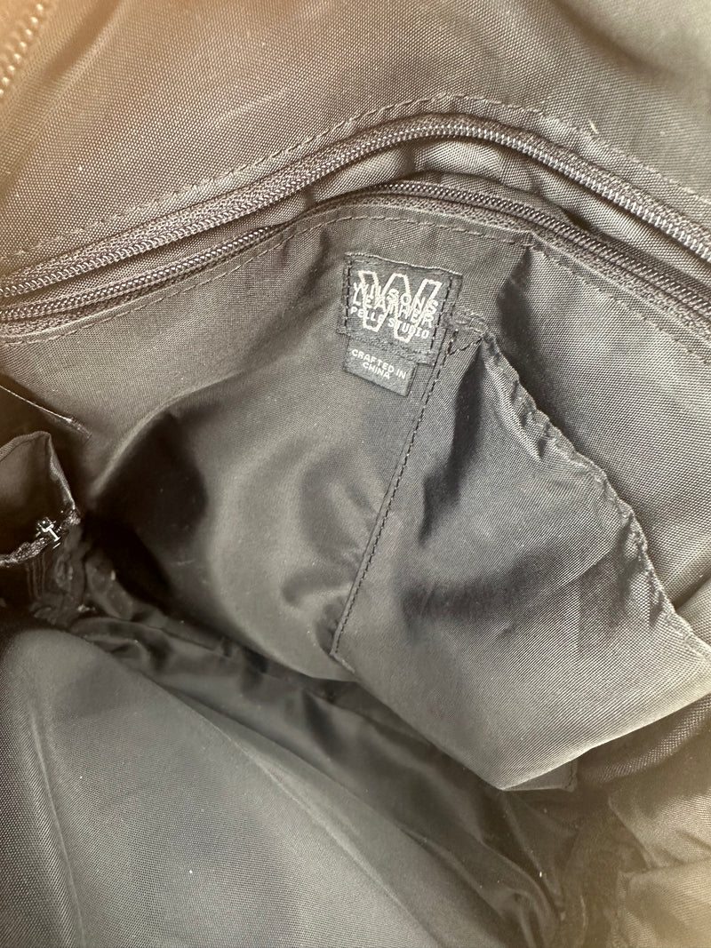 backpacks.wilson.leather Vintage Wilsons Leather Black Leather Backpack – DESERT MOSS VINTAGE