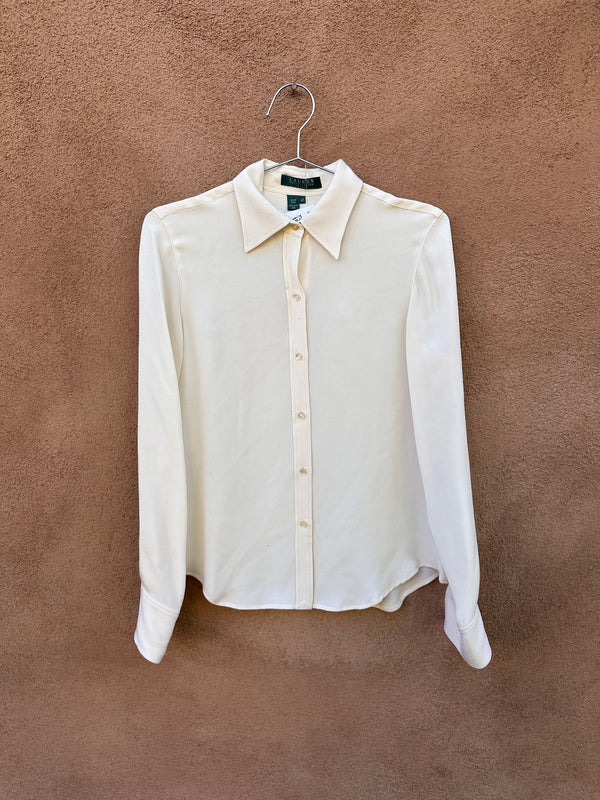 Cream Lauren Ralph Lauren Silk Blouse - as is