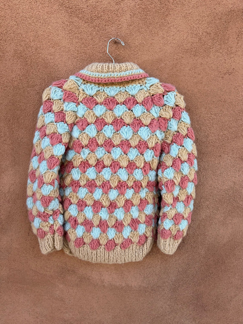 Scallop Pattern Crochet Cardigan Sweater