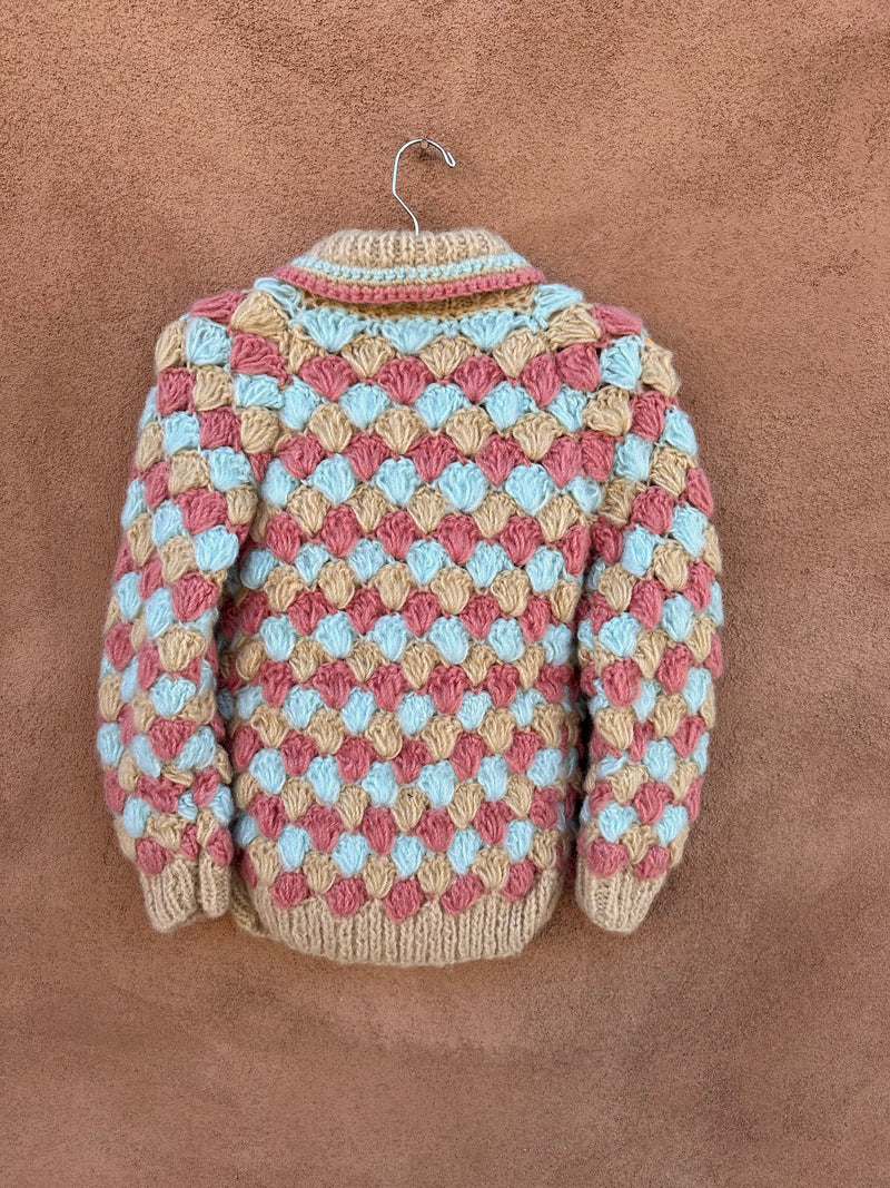 Scallop Pattern Crochet Cardigan Sweater