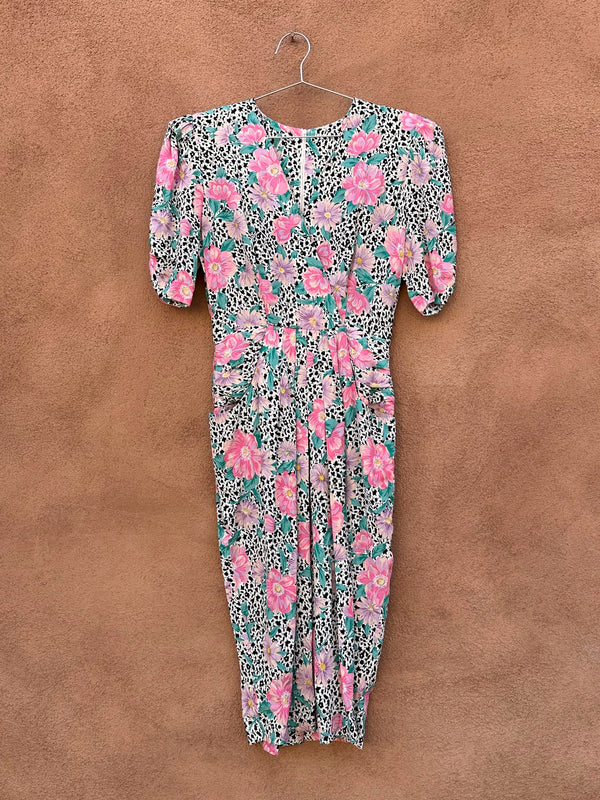 Jane Singer 1980's Spring Dress, sz 8