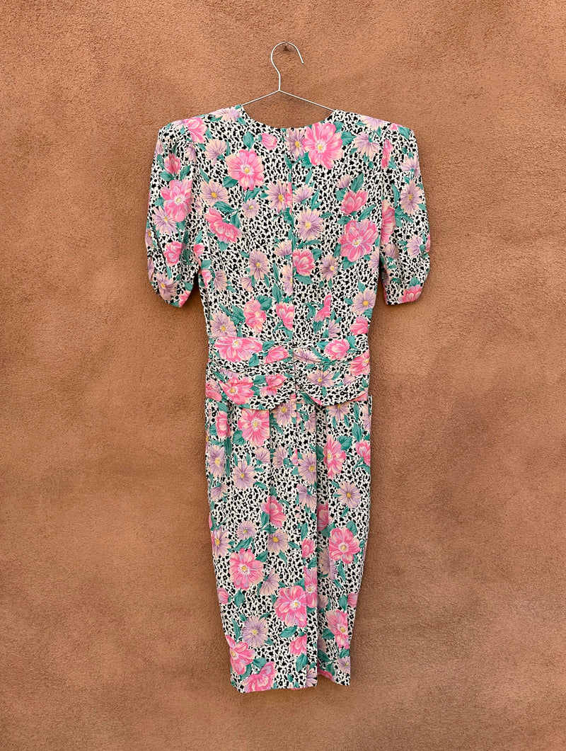 Jane Singer 1980's Spring Dress, sz 8