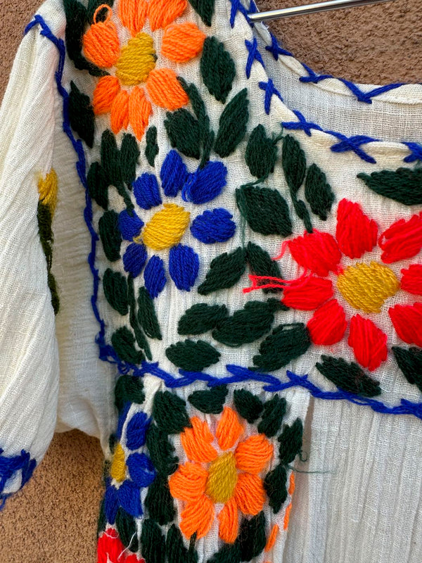 1950's/1960's Lightweight Girls Mexican Dress - as is