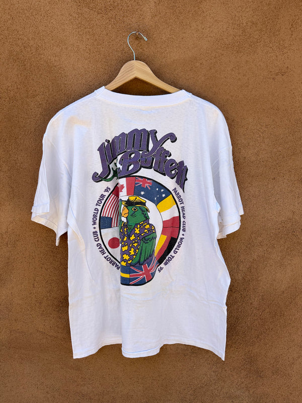 White Jimmy Buffett '95 Domino College Tour Tee