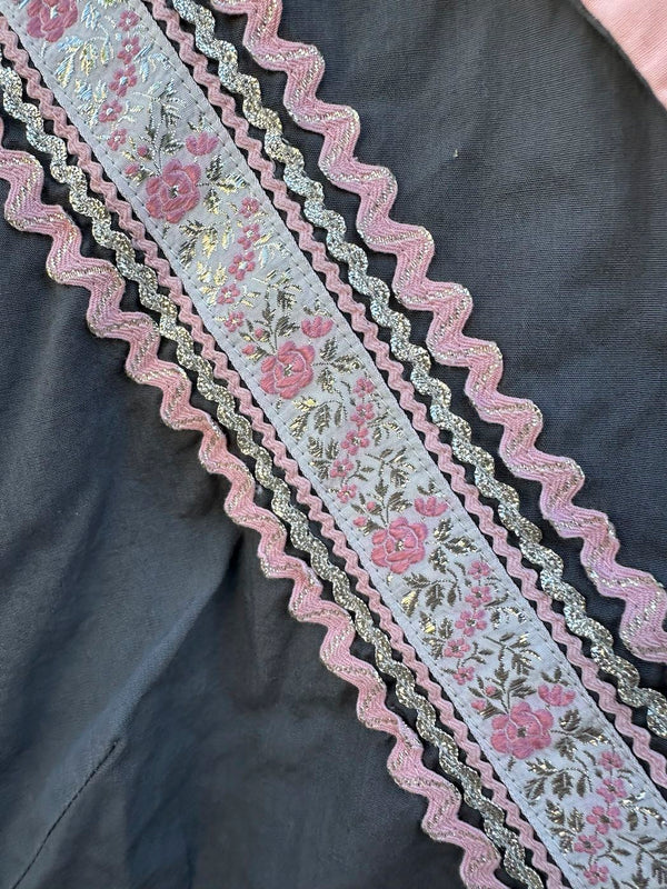 1940's Buckboard Fashions Patio/Fiesta Dress Set - Gray & Pink