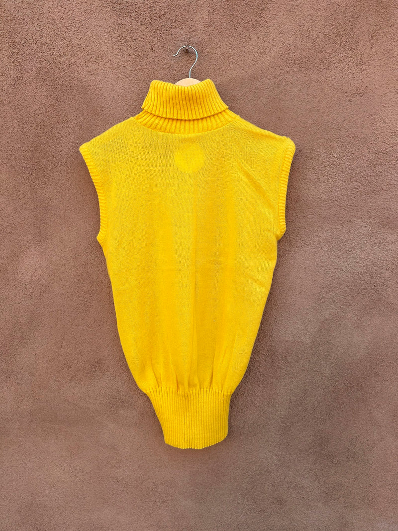 Yellow Turtleneck Sweater Vest - as is