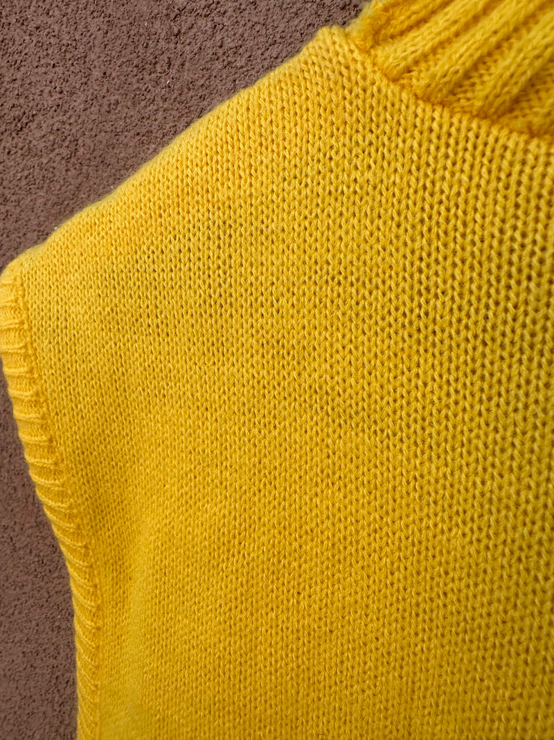 Yellow Turtleneck Sweater Vest - as is