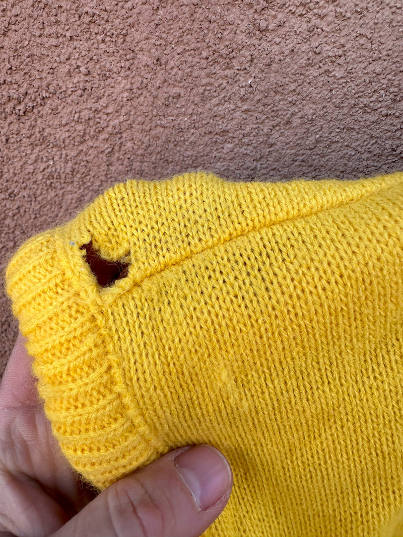 Yellow Turtleneck Sweater Vest - as is